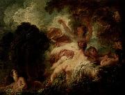 Jean-Honore Fragonard Badende oil